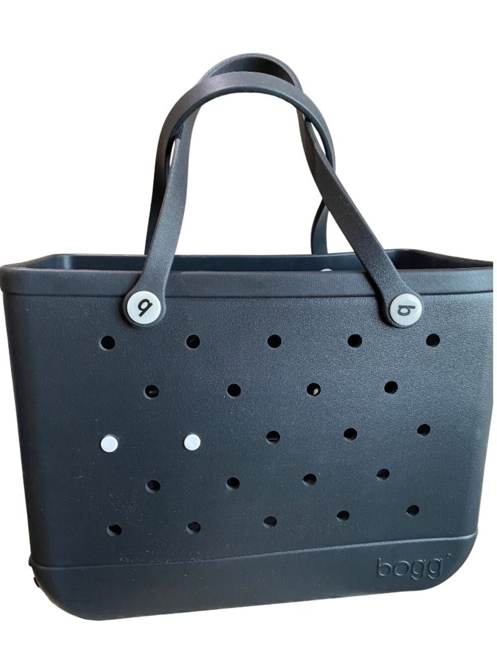 Large Bogg Bag Black Original Size Beach Pool Tote w Inserts